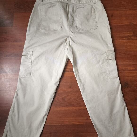 J.JILL CARPENTER CROP PANTS MULTIPOCKETS BEIGE SIZE 8 - Picture 9 of 11